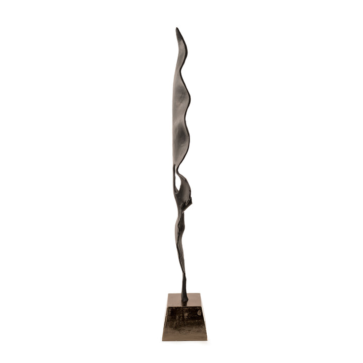 Howard Elliott Black Elemental Leaf Sculpture