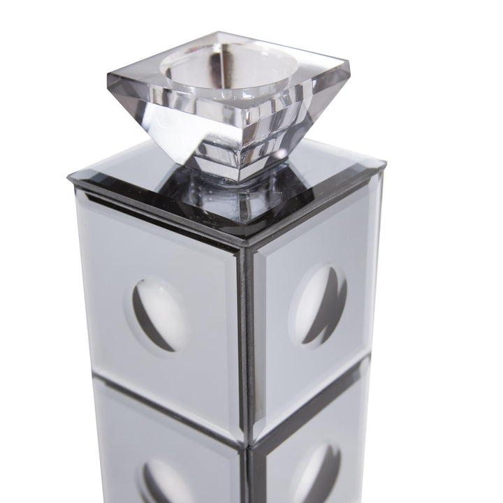 Howard Elliott Grigio Mirrored Candle Holder