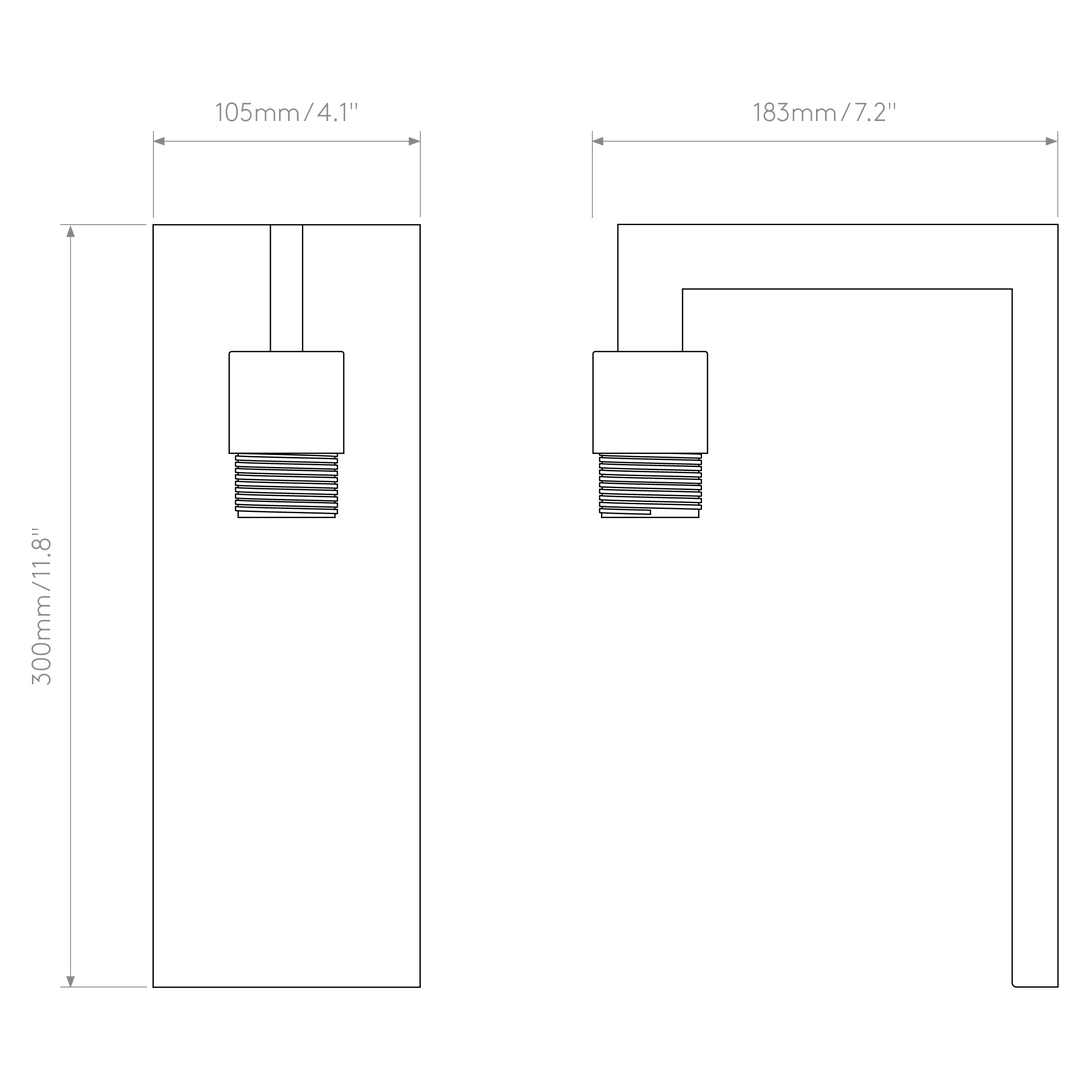 Astro Lighting Ravello Wall dimension diagram