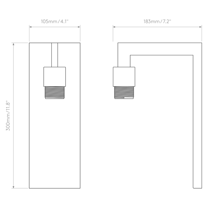Astro Lighting Ravello Wall dimension diagram