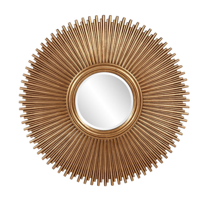 Howard Elliott Midsized Singapore Mirror in Gold Leaf