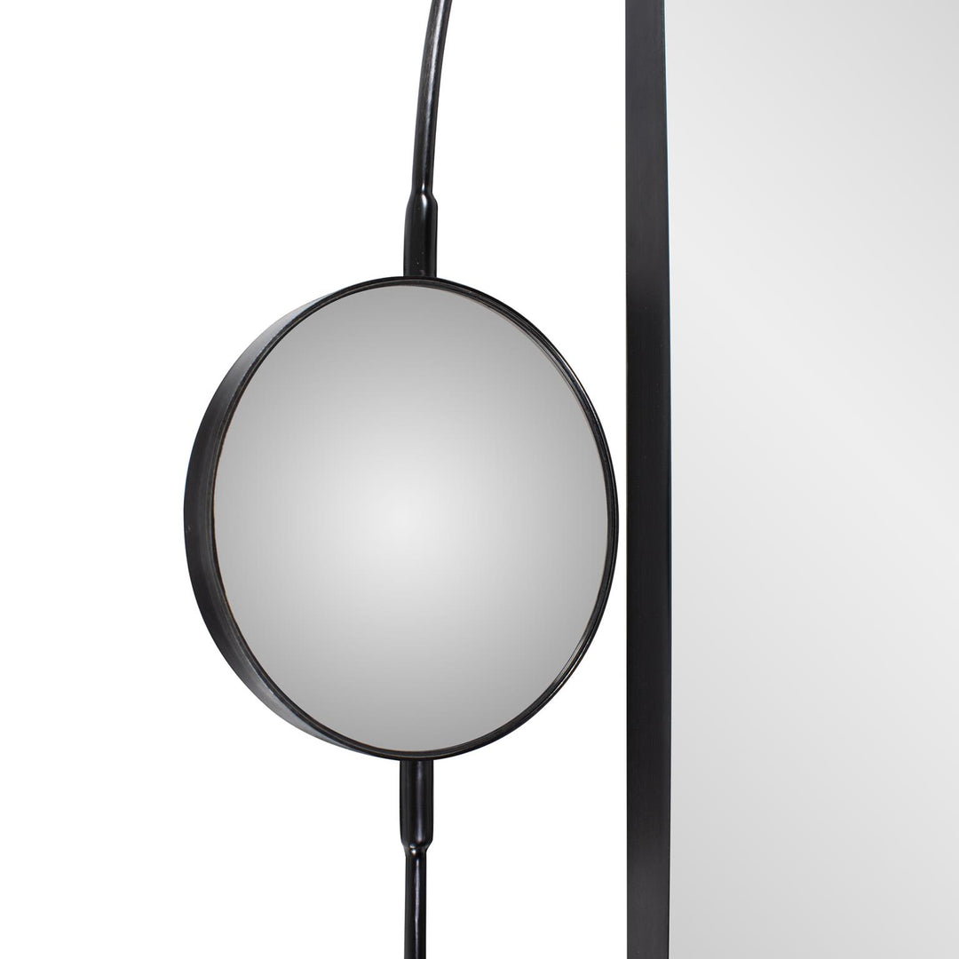 Howard Elliott Janik Stainless Steel Double Vanity Mirror- Brushed Black