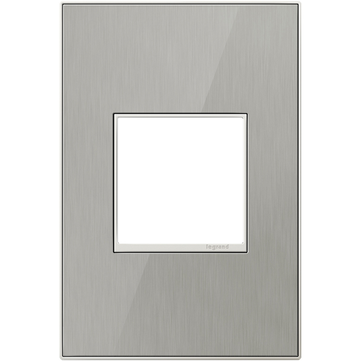Legrand adorne Brushed Stainless 1-Gang wall plate