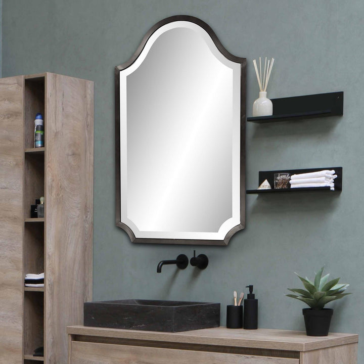Howard Elliott Bosworth Brushed Titanium Shield Mirror