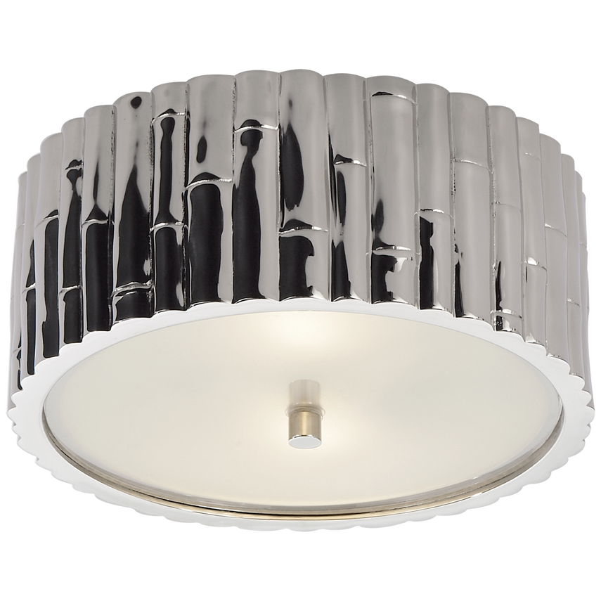 Visual Comfort & Co. Frank Small Flush Mount Ceiling Flush Mounts Visual Comfort & Co. Polished Nickel  