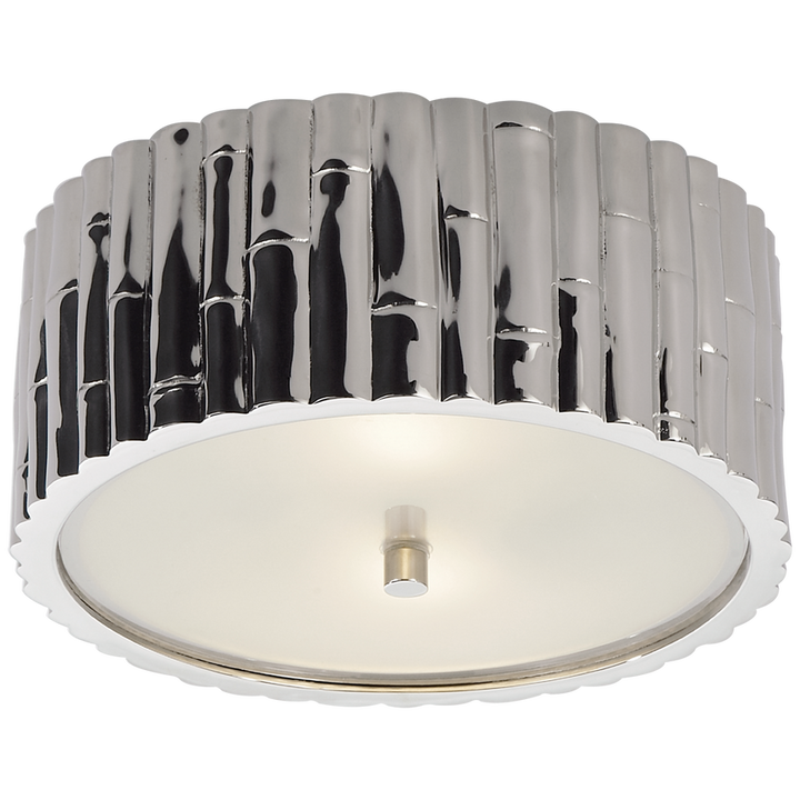 Visual Comfort & Co. Frank Small Flush Mount Ceiling Flush Mounts Visual Comfort & Co. Polished Nickel  