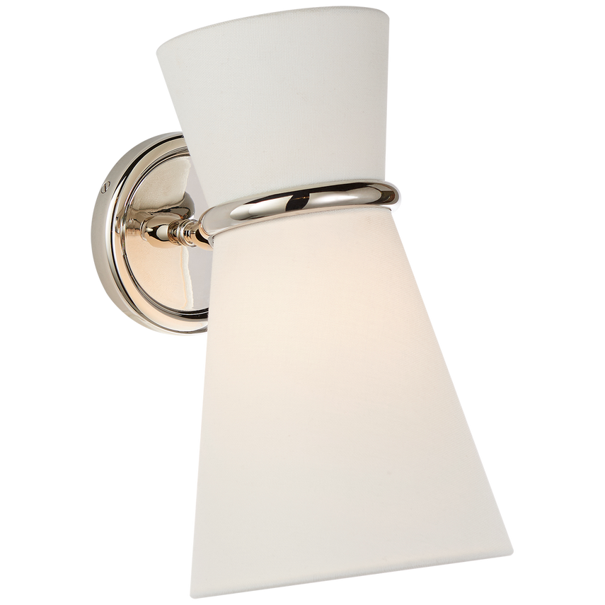 Visual Comfort & Co. Clarkson Small Single Pivoting Sconce Wall Sconces Visual Comfort & Co. Hand-Rubbed Antique Brass  