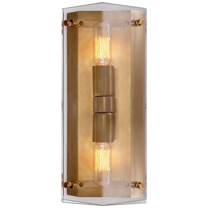 Visual Comfort & Co. Clayton Wall Sconce Wall Sconces Visual Comfort & Co. Alabster and Hand-Rubbed Antique Brass  