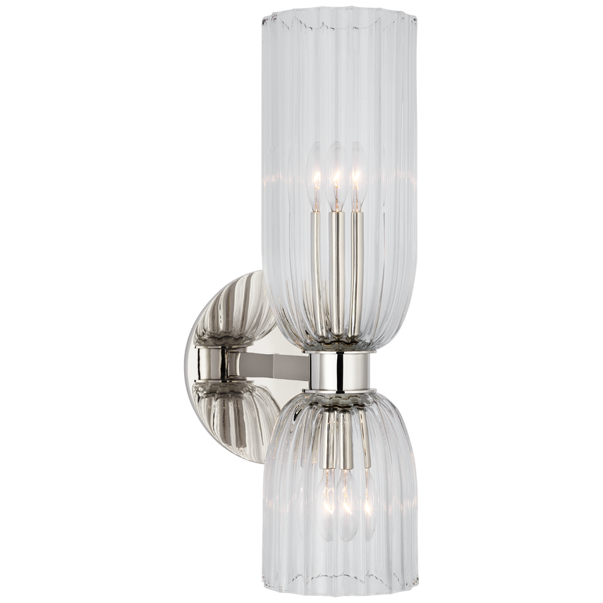 Visual Comfort & Co. Asalea 16" Double Bath Sconce Vanity Lights Visual Comfort & Co. Hand-Rubbed Antique Brass  