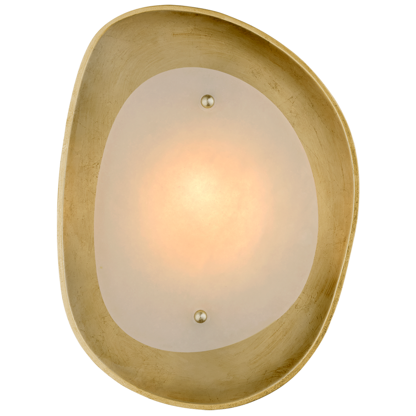 Visual Comfort & Co. Samos Small Sculpted Sconce Wall Lights Visual Comfort & Co. Burnished Silver Leaf  