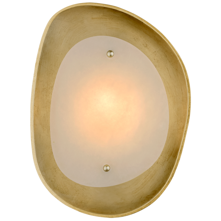 Visual Comfort & Co. Samos Small Sculpted Sconce Wall Sconces Visual Comfort & Co. Burnished Silver Leaf  