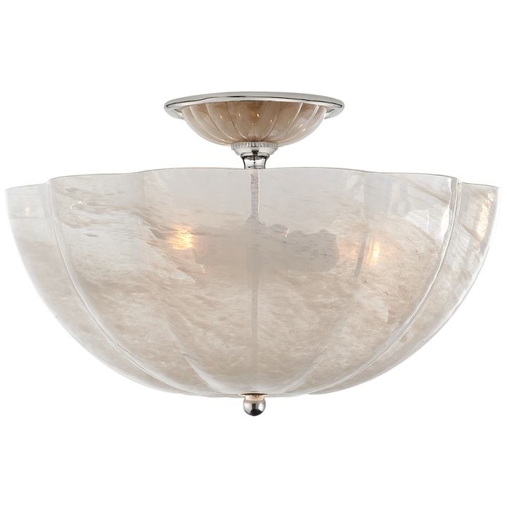 Visual Comfort & Co. Rosehill Semi-Flush Ceiling Flush Mounts Visual Comfort & Co. Hand-Rubbed Antique Brass  