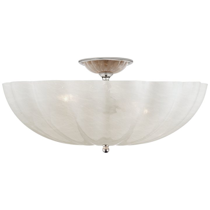 Visual Comfort & Co. Rosehill Large Semi-Flush Mount Ceiling Flush Mounts Visual Comfort & Co. Hand-Rubbed Antique Brass  