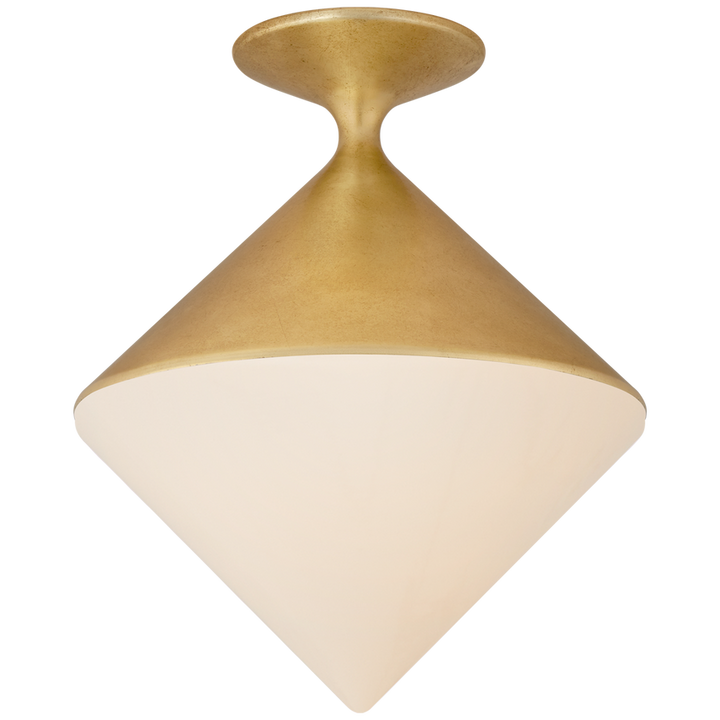 Visual Comfort & Co. Sarnen Small Flush Mount Ceiling Flush Mounts Visual Comfort & Co. Burnished Silver Leaf  