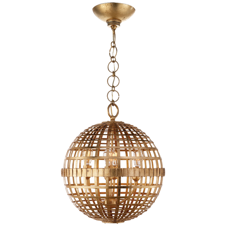 Visual Comfort & Co. Mill Small Globe Lantern Pendants Visual Comfort & Co. Aged Iron  