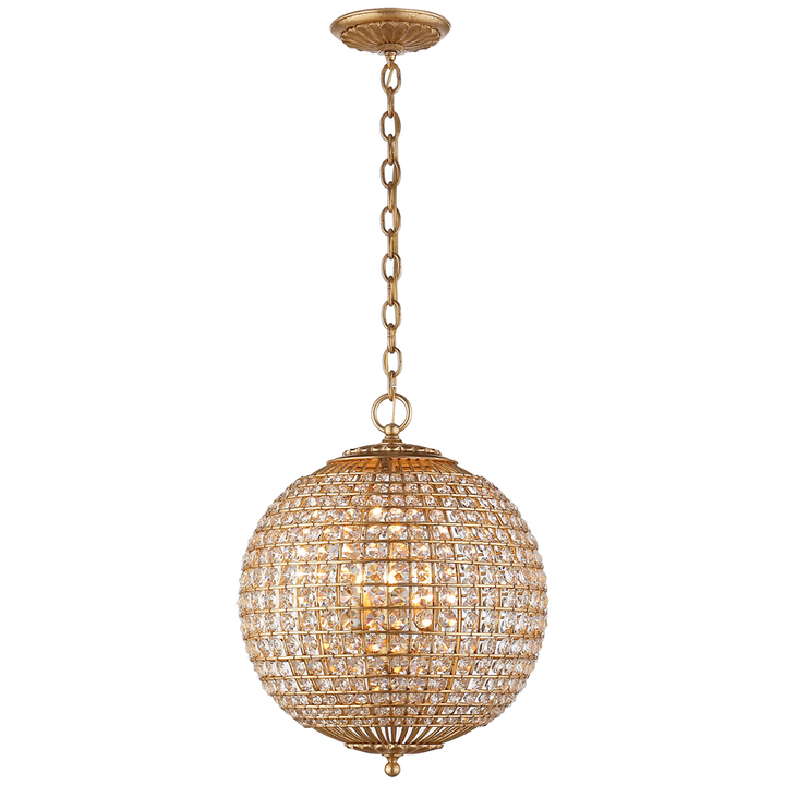 Visual Comfort & Co. Renwick Small Sphere Chandelier Chandeliers Visual Comfort & Co. Burnished Silver Leaf  