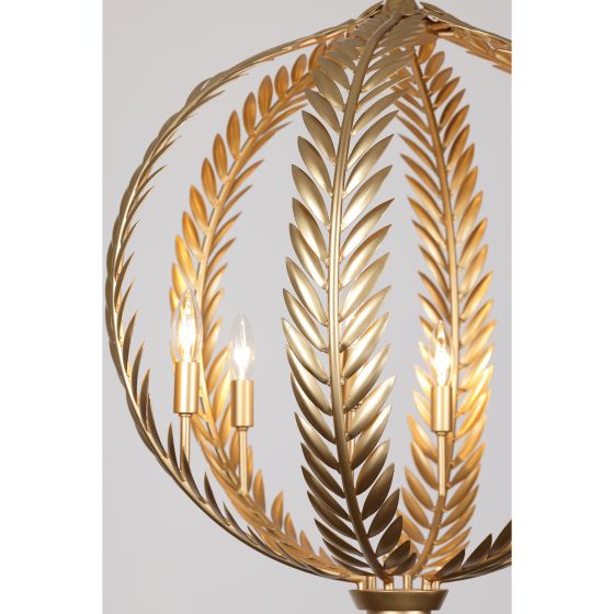 Atlas 6-Light 24" Pendant in Grecian Gold by Breegan Jane by Savoy House