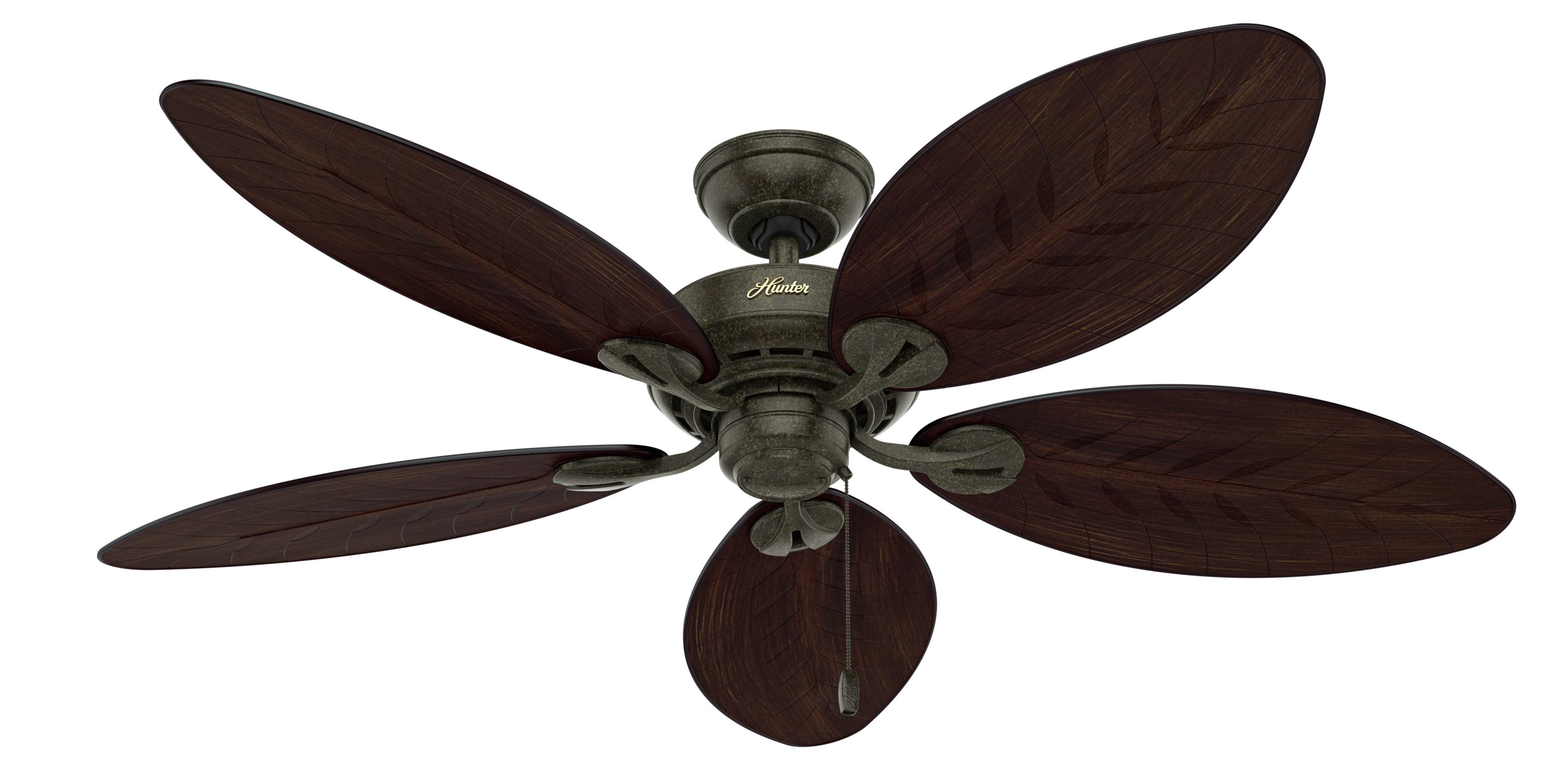 Hunter 54 inch Bayview Damp Rated Ceiling Fan and Pull Chain