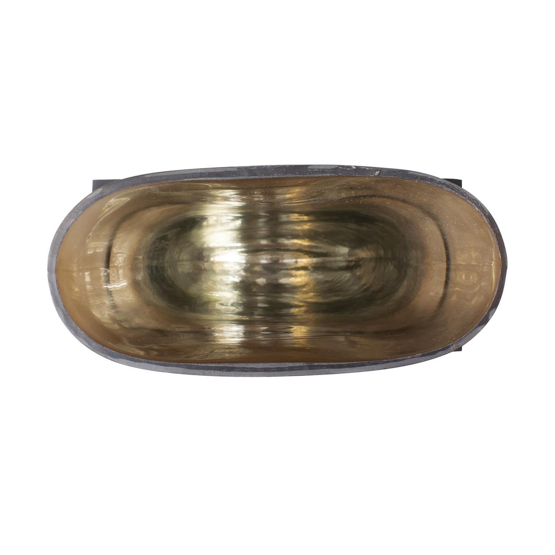 Howard Elliott Bronze Euler Vase with Black Iron Stand