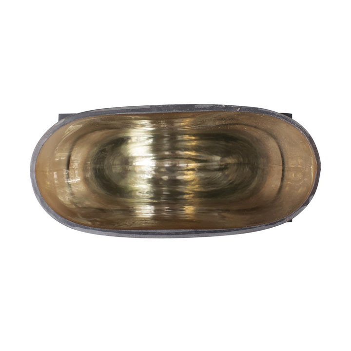 Howard Elliott Bronze Euler Vase with Black Iron Stand