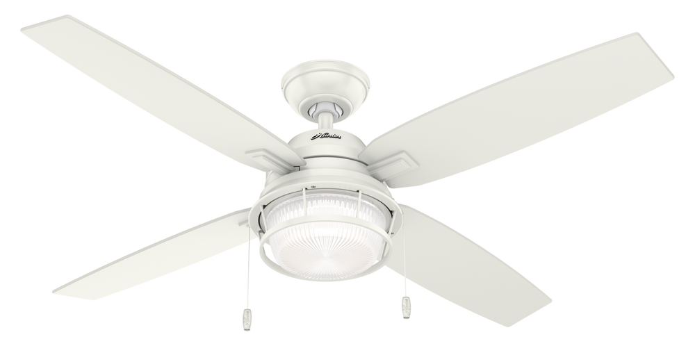 Hunter 52 inch Ocala Damp Rated Ceiling Fan with LED Light Kit and Pull Chain