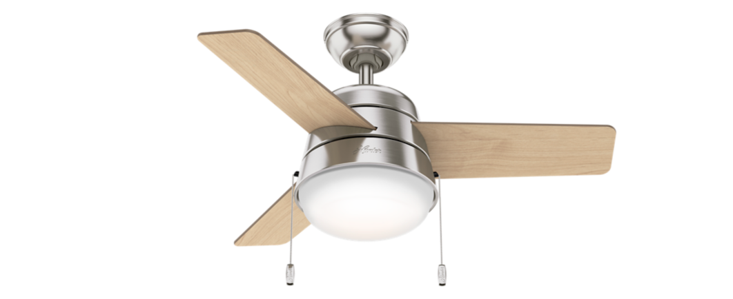 Hunter 36 inch Aker Ceiling Fan with LED Light Kit and Pull Chain Indoor Ceiling Fans Hunter   