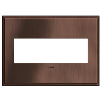 Legrand adorne Matte Antique Copper 3-Gang wall plate