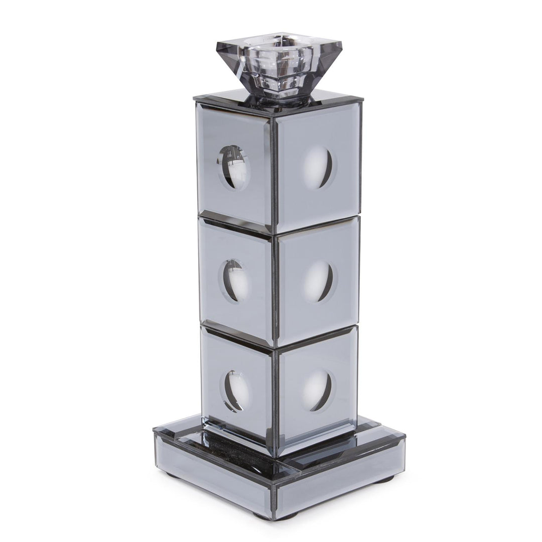 Howard Elliott Grigio Mirrored Candle Holder
