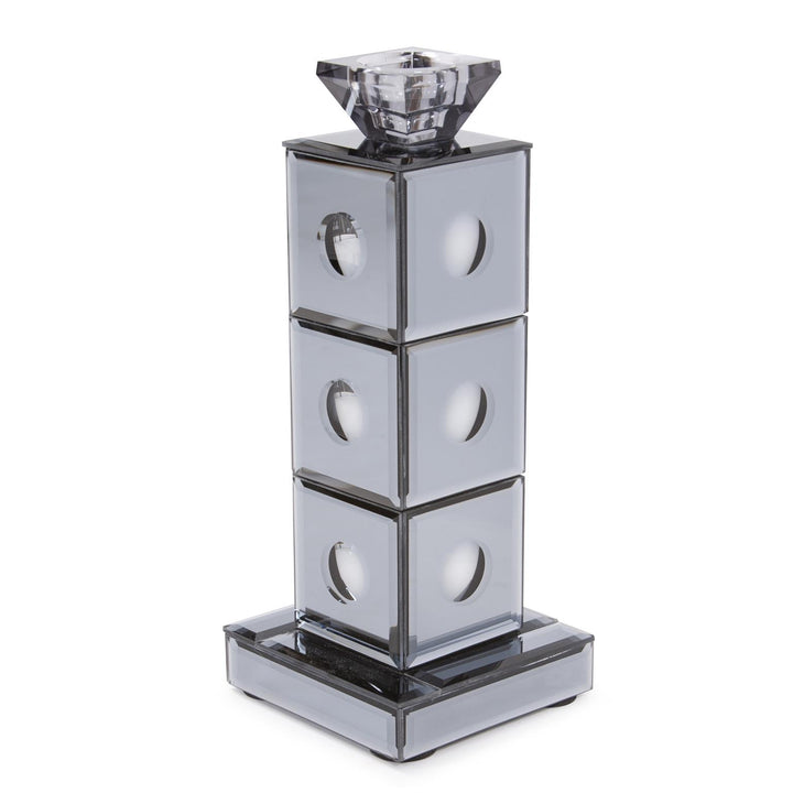 Howard Elliott Grigio Mirrored Candle Holder