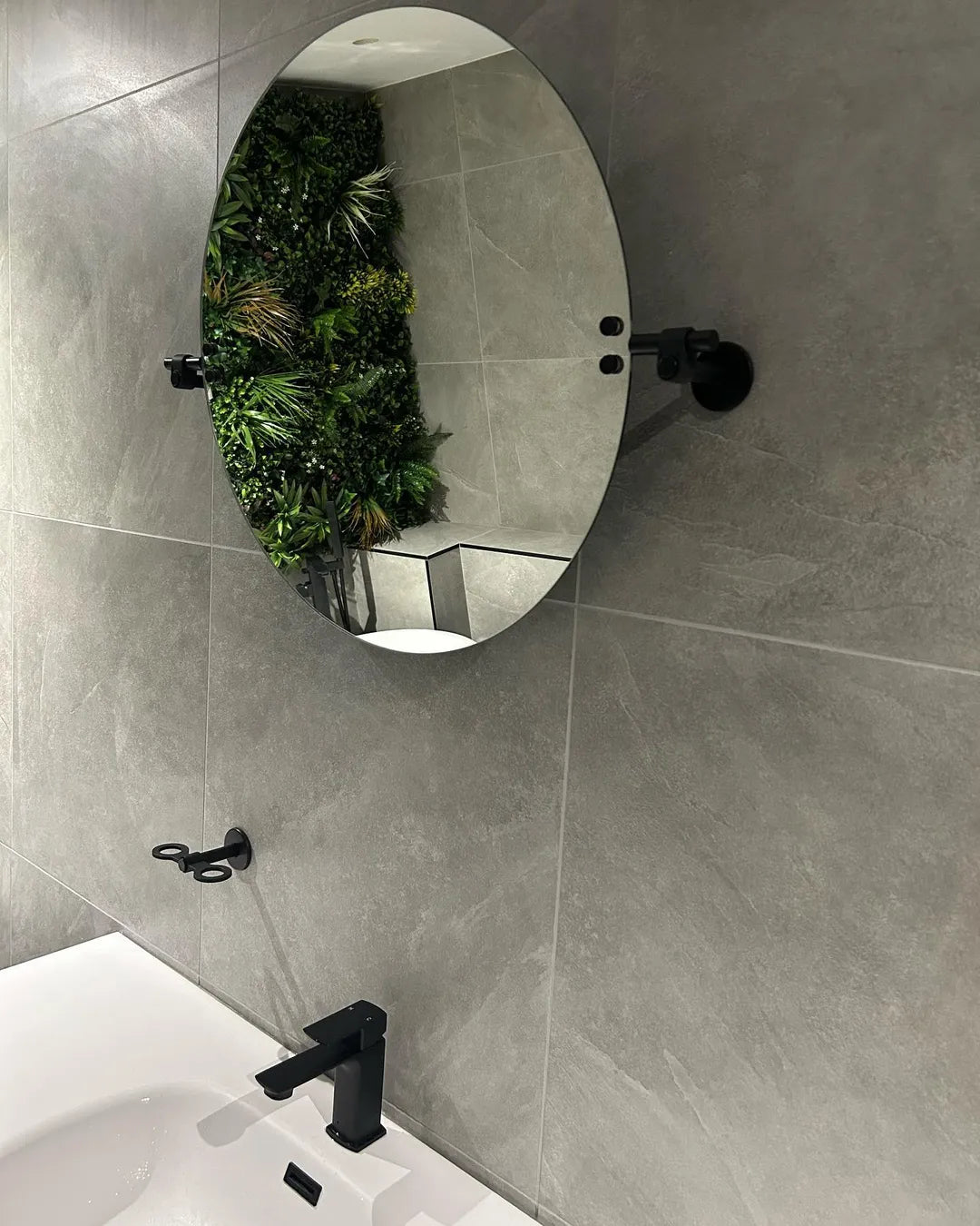 Buster + Punch Cast Circular Pivoting Vanity Mirror