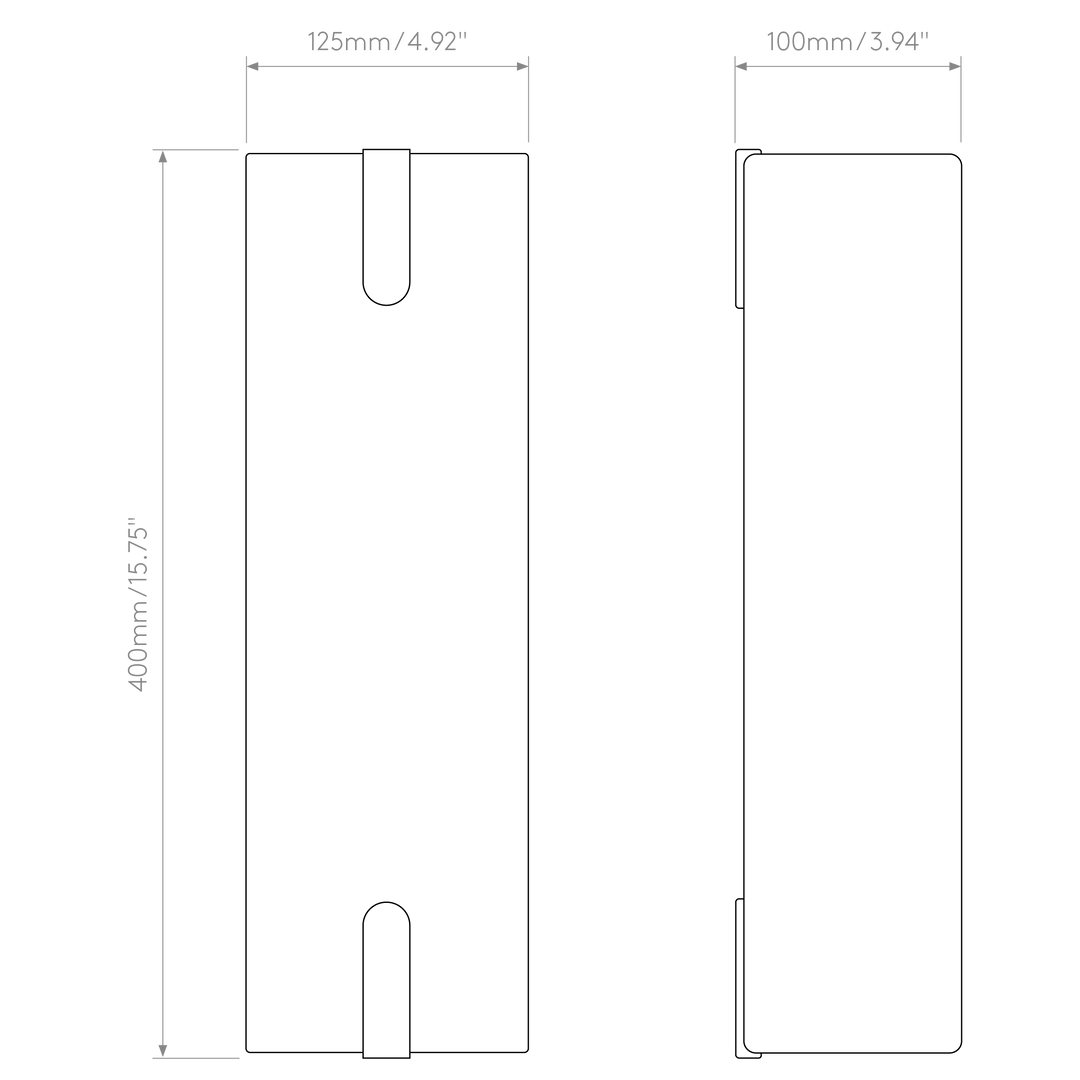 Astro Lighting Elba 400 Wall dimension diagram