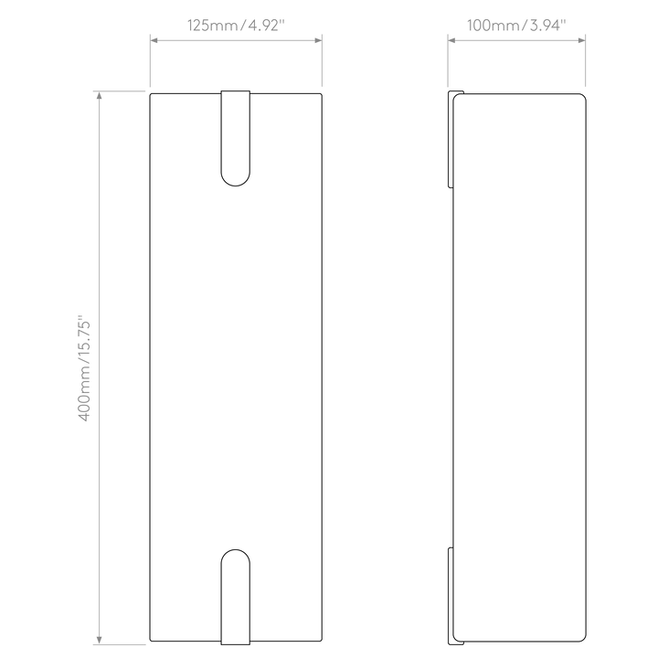Astro Lighting Elba 400 Wall dimension diagram