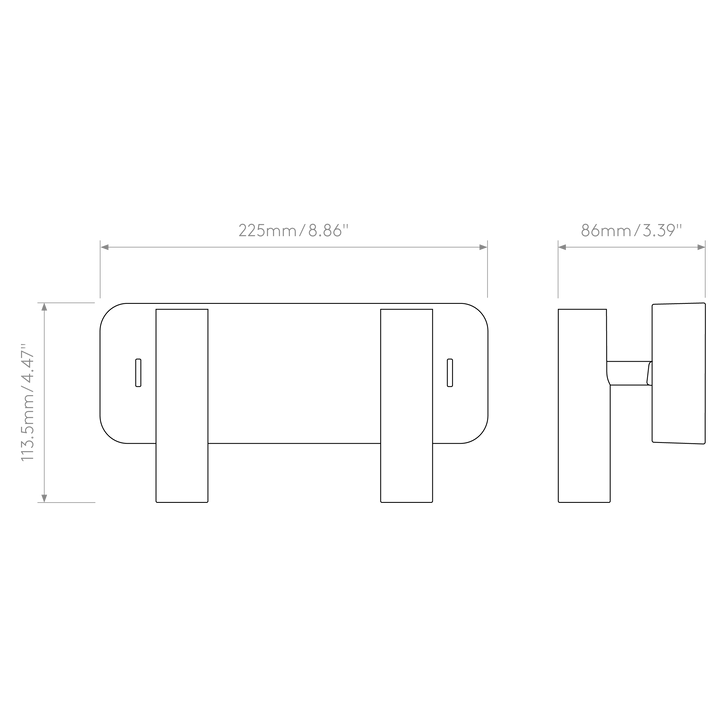 Astro Lighting Enna Twin dimension diagram
