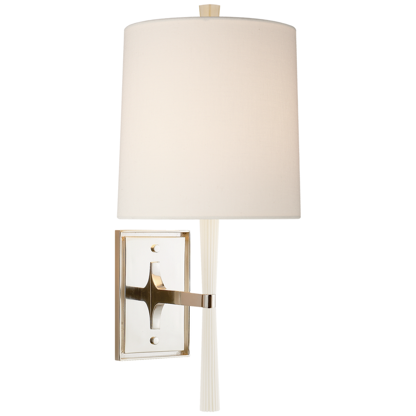 Visual Comfort & Co. Refined Rib Sconce Wall Sconces Visual Comfort & Co. China White  