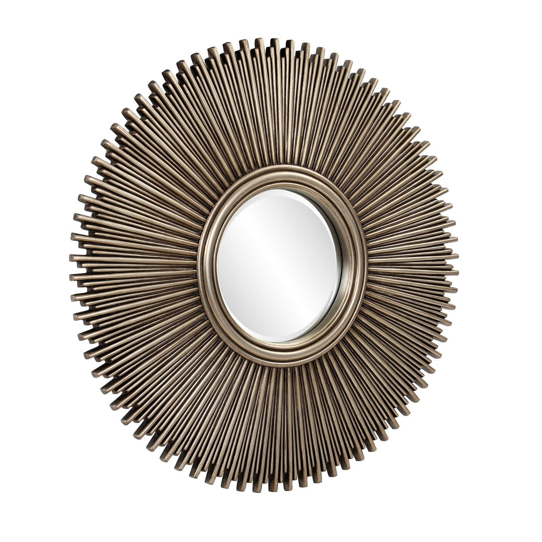 Howard Elliott Midsized Singapore Mirror in Silver Leaf