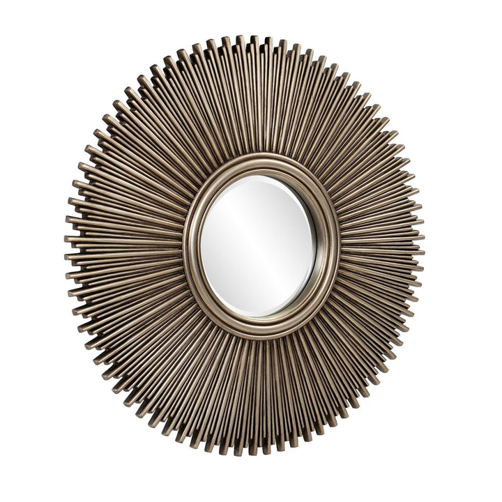 Howard Elliott Midsized Singapore Mirror in Silver Leaf