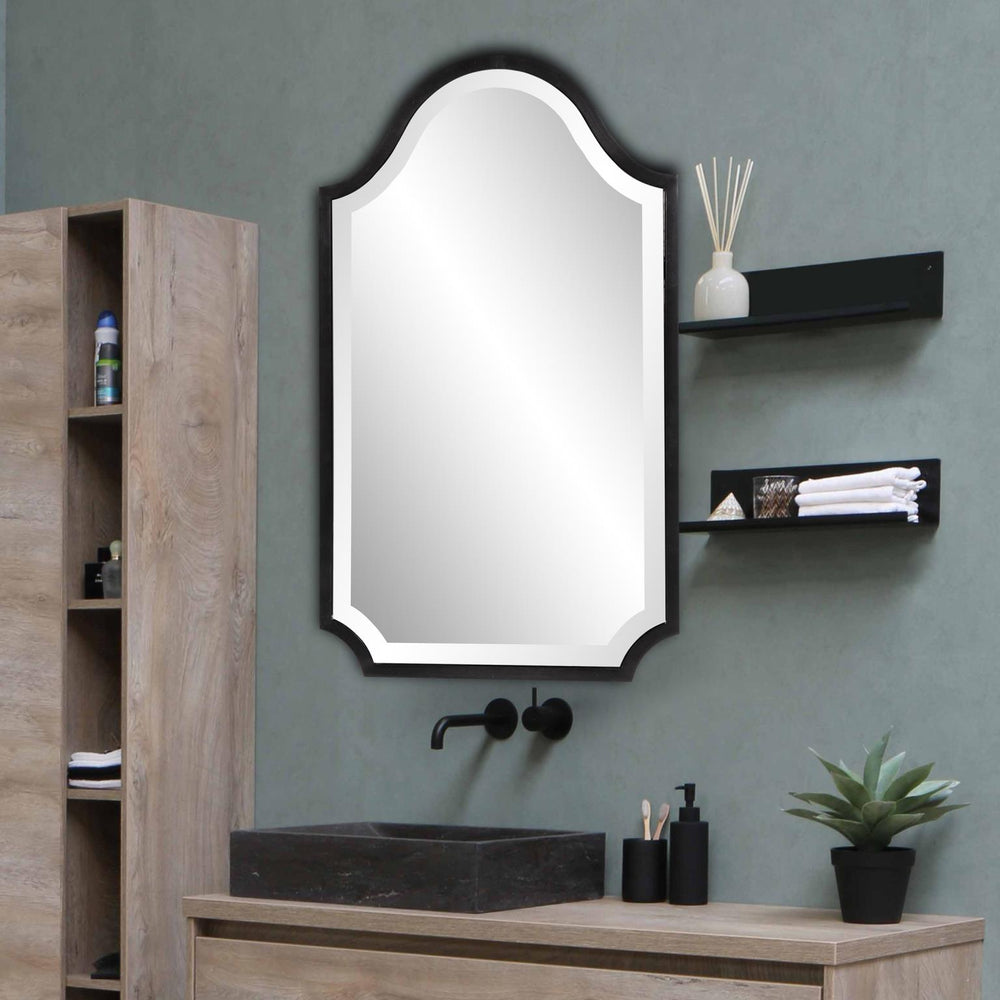Howard Elliott Bosworth Brushed Black Shield Mirror