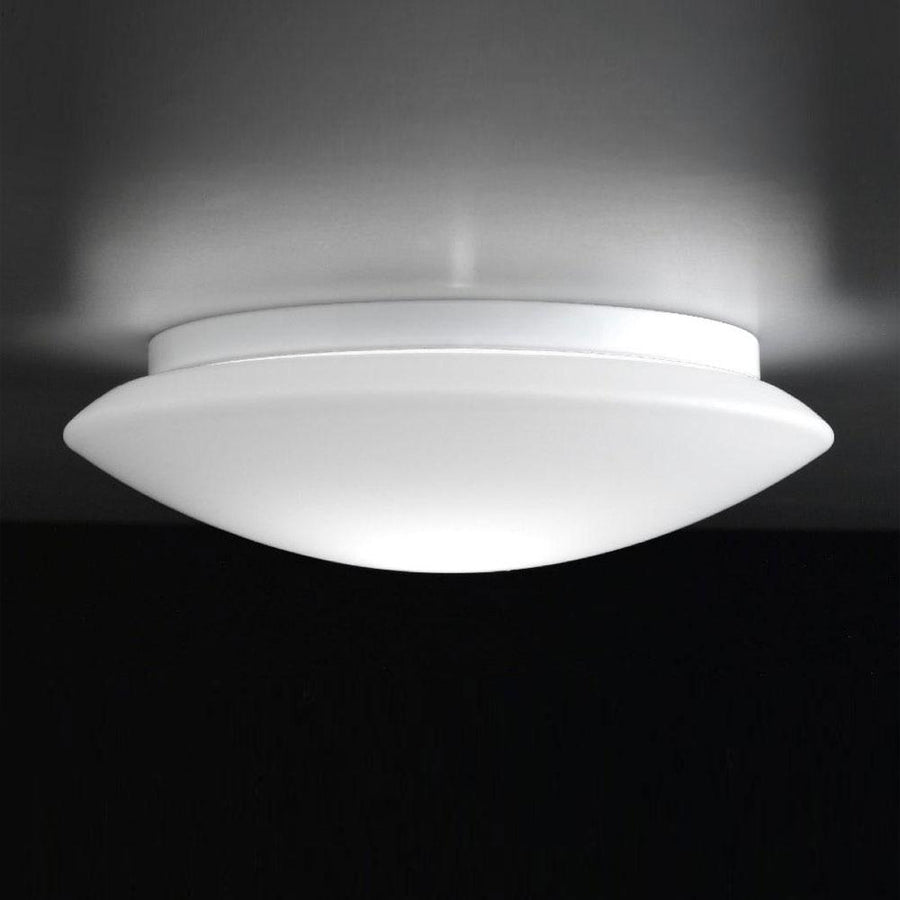 Zafferano America Bis Bayonet Wall / Ceiling Light Ceiling Flush Mounts Zafferano America Medium White Integral LED