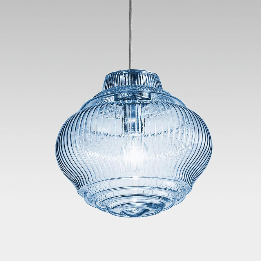 Zafferano America Bonnie Pendant Light Pendants Zafferano America Light Blue 58 inches