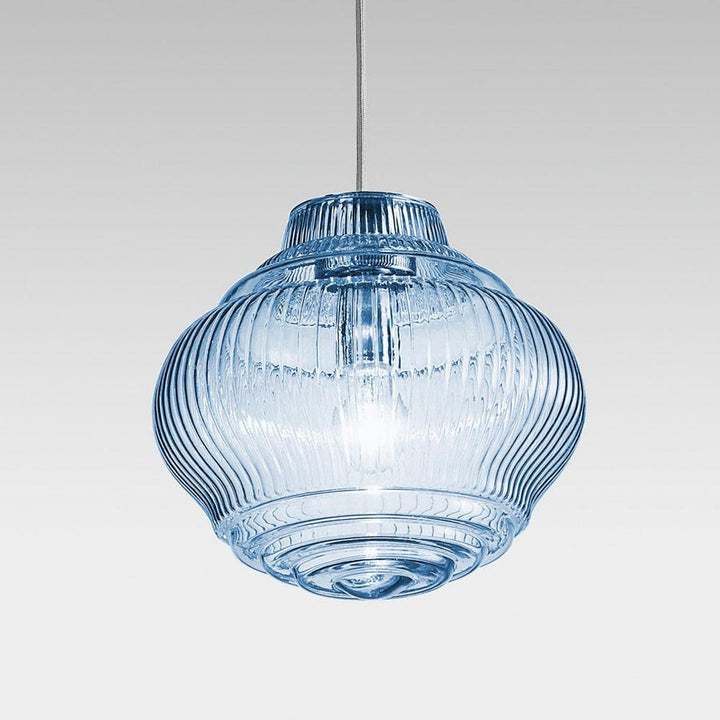 Zafferano America Bonnie Pendant Light Pendants Zafferano America Light Blue 58 inches