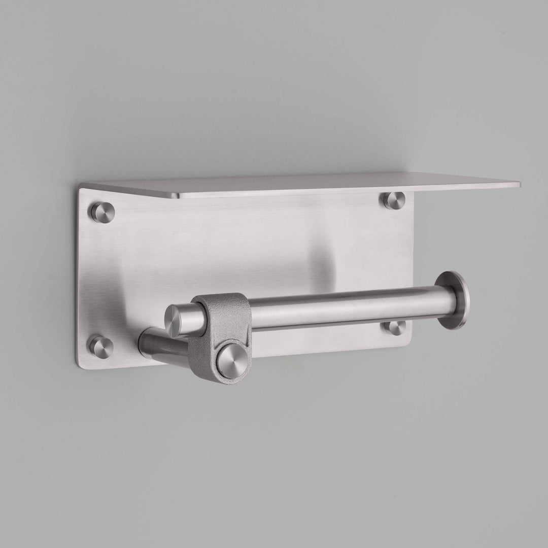 Buster + Punch Toilet Roll Holder | With Shelf | Cast