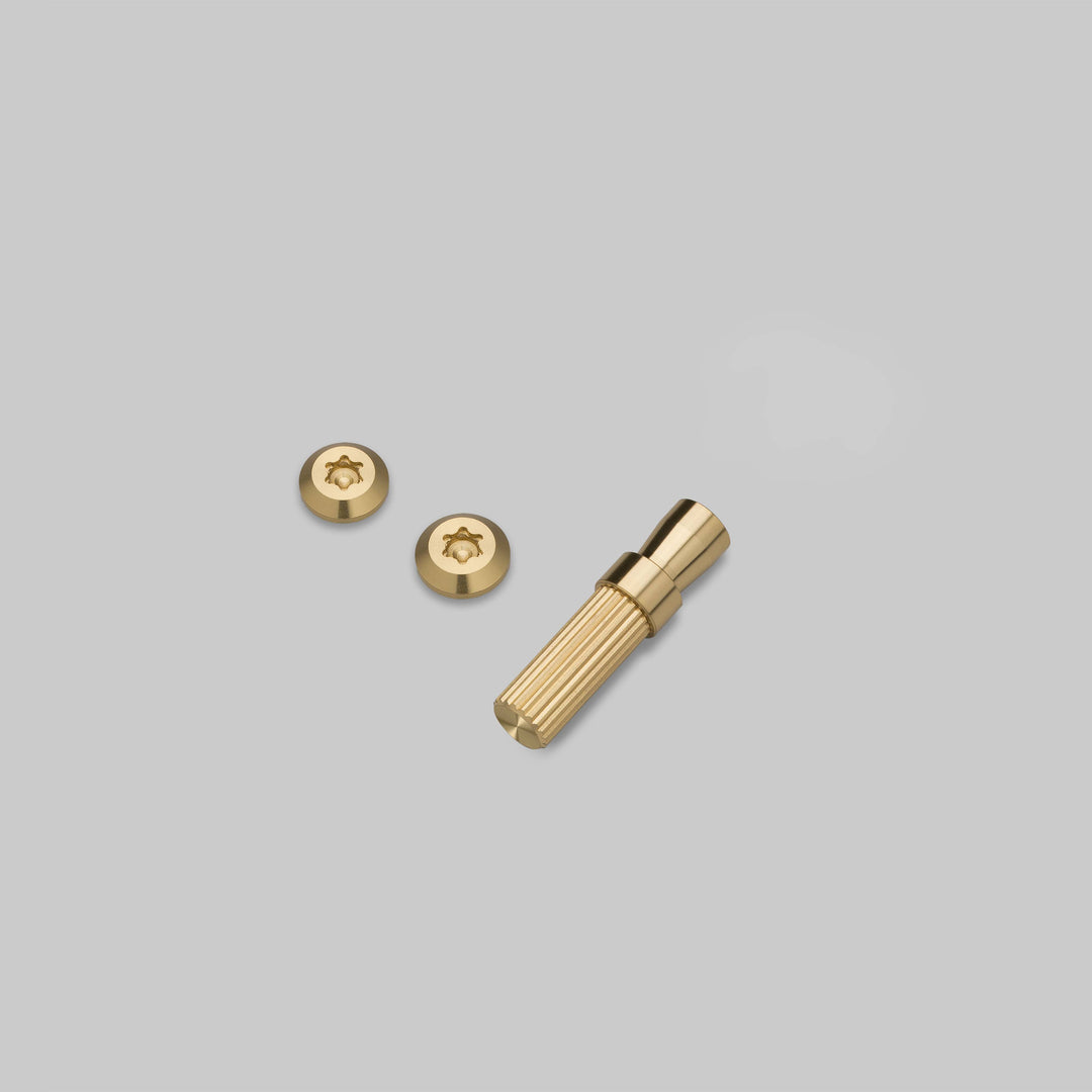 Buster + Punch Toggle Detail Kit Linear Knurl Brass