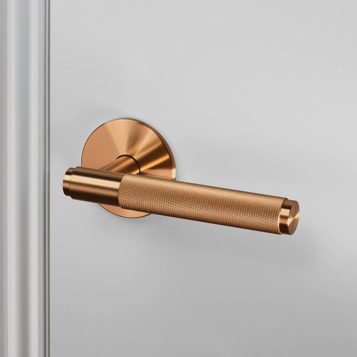 Buster + Punch Door Handle Set | Passage | Cross Knurl