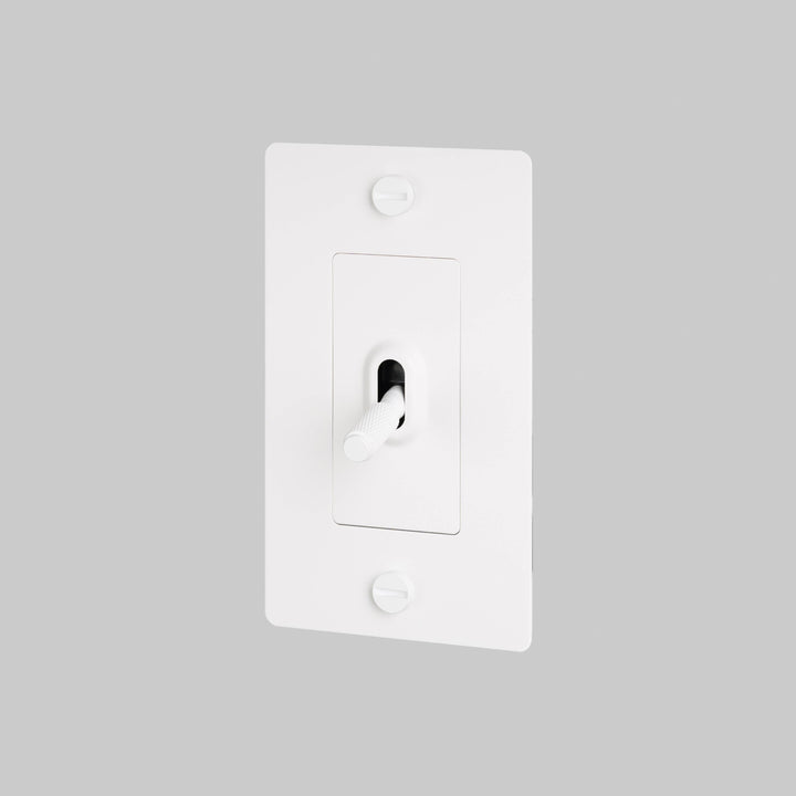 Buster + Punch 1 Gang Toggle Switch | Cross Knurl | Without Logo