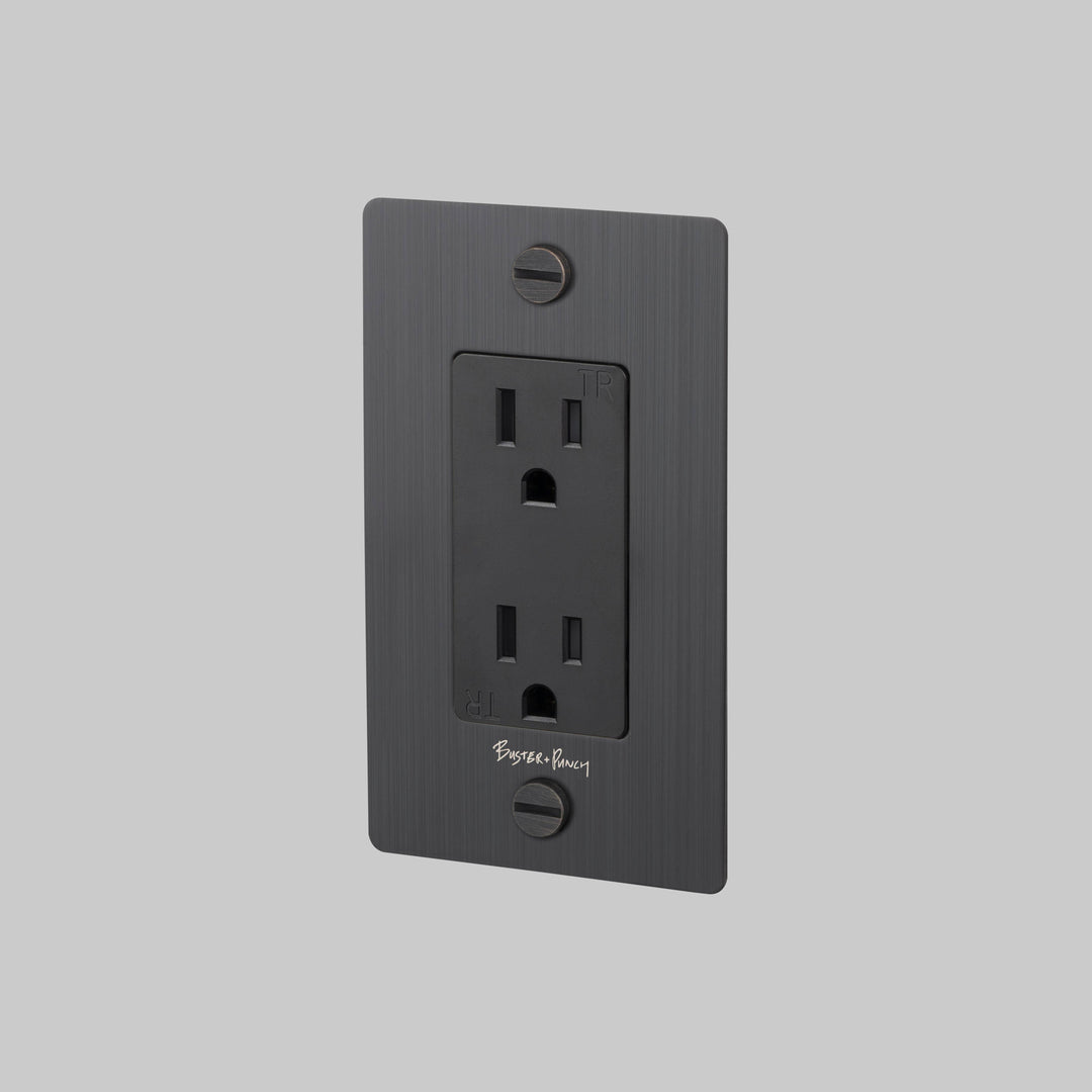 Buster + Punch 1G Duplex Outlet Complete Kit / WITH LOGO