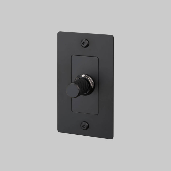 Buster + Punch 1 Gang Dimmer LED Linear Knurl Without Logo Black