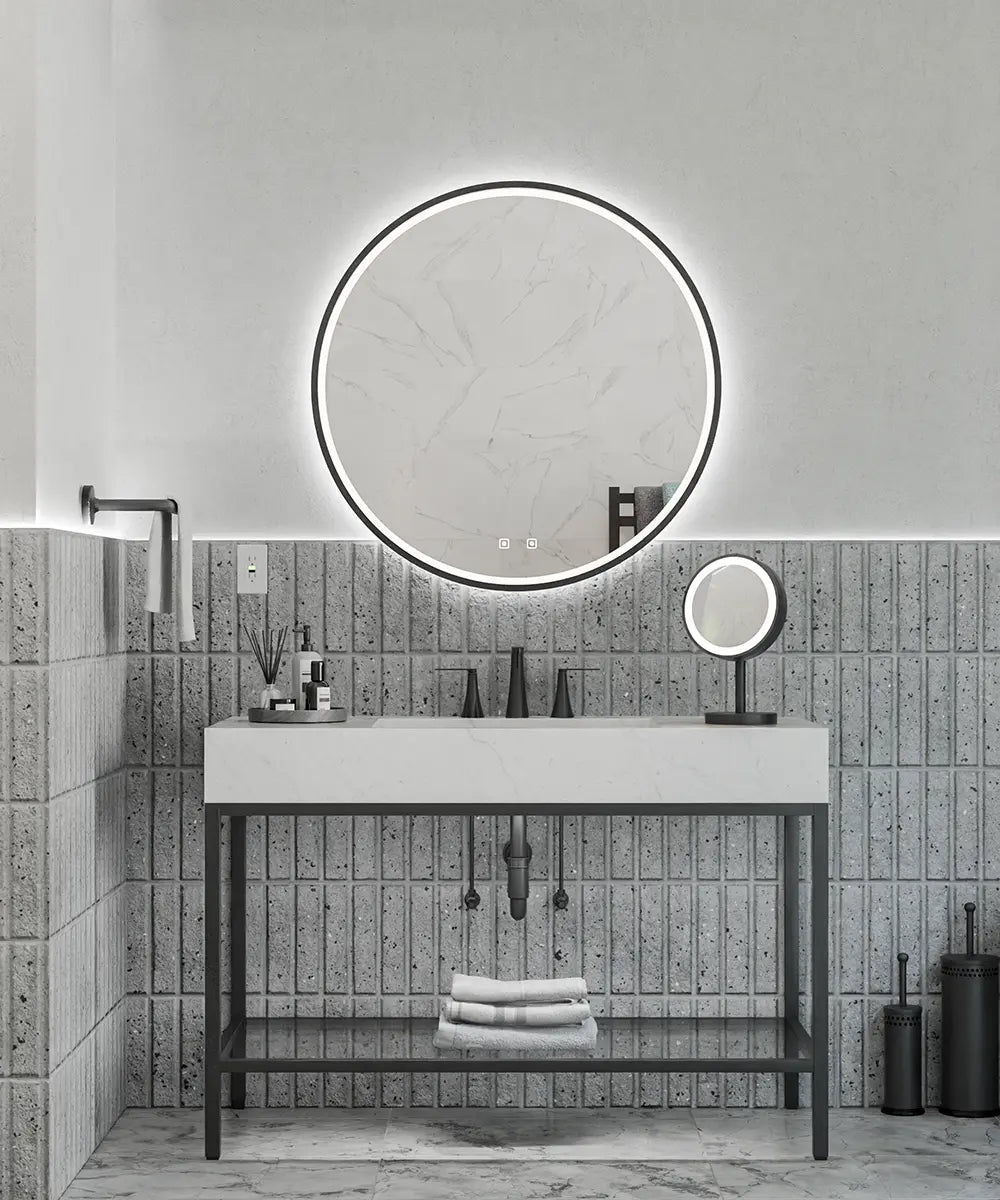 Electric Mirror Brilliance frame-lit LED mirror Matte Black BK05