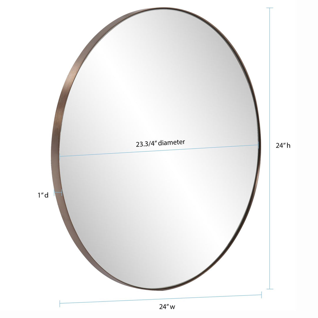 Howard Elliott Van Buren Brushed Brass Round Mirror