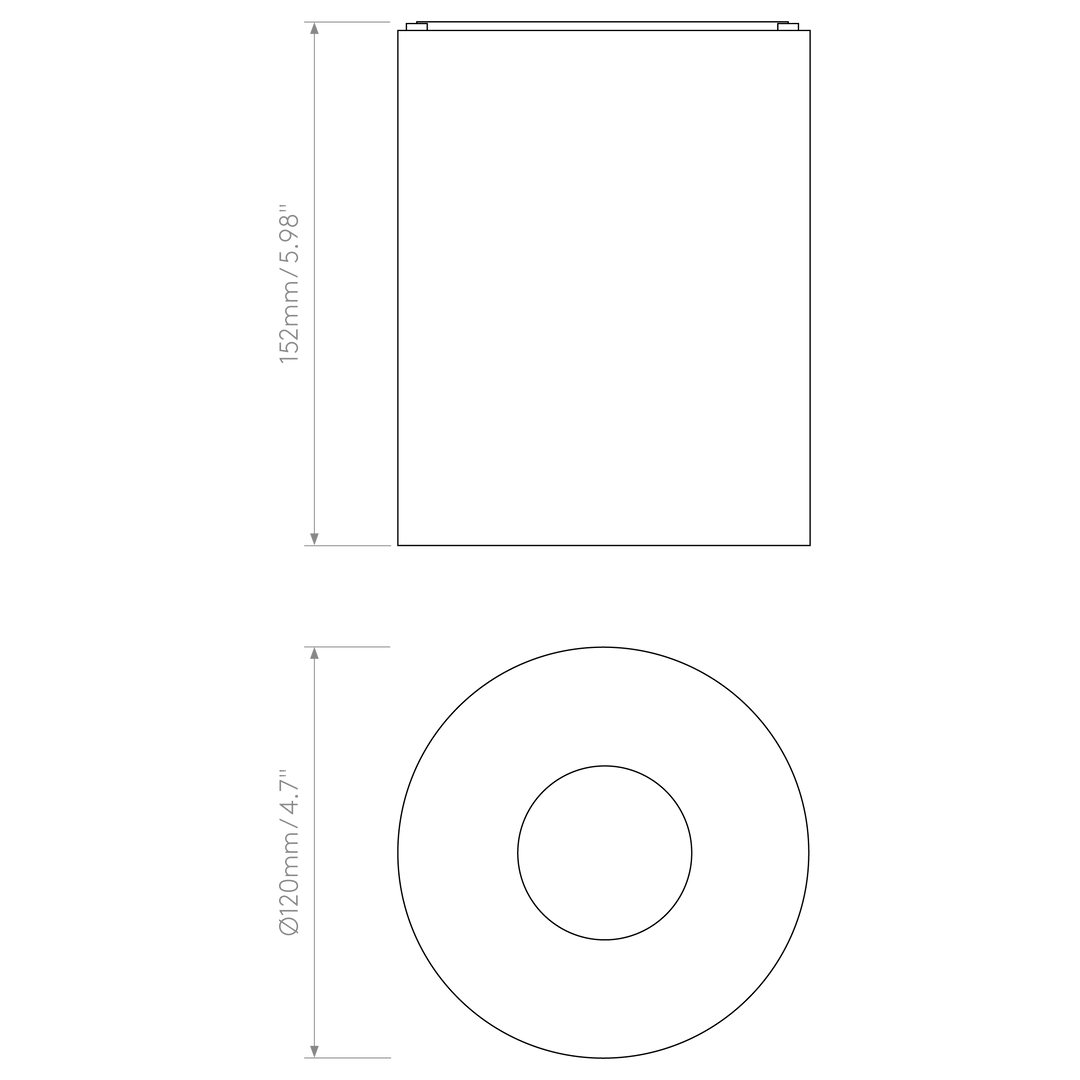 Astro Lighting Kos LED Round dimension diagram