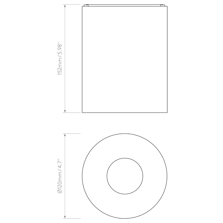 Astro Lighting Kos LED Round dimension diagram